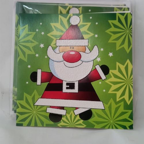 CHRISTMAS SQUARE CARDS GREEN 10'S 