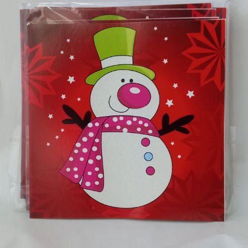 CHRISTMAS SQUARE CARDS RED 10'S 