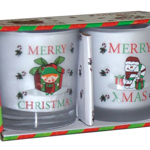 Whiskey Christmas glasses 2 in a pack