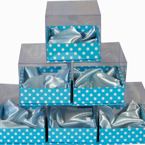 GIFT BOX SET OF 6 BLUE DOTTED