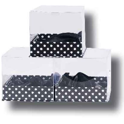 Gift Boxes Black Dotted