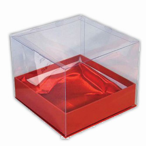 Large Gift Box W/ PVC Lid (Red)