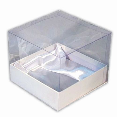 Large Gift Box W/ PVC Lid (White)