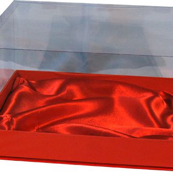 PVC BOX WITH LID RED