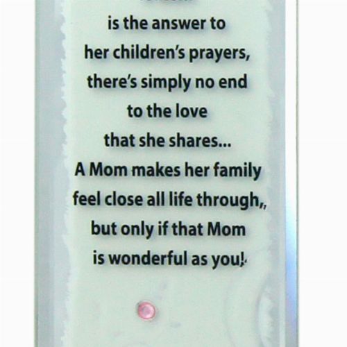Long Glass Plaque What is a Mom