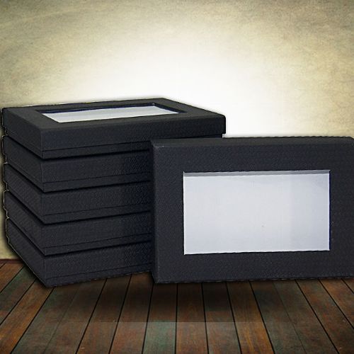 Gift Boxes - Set of 6 (Rectangle) Black