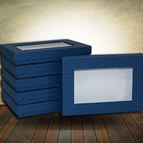 Gift Boxes - Set of 6 (Rectangle) Blue