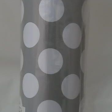 GIFTWRAP SILVER WITH WHITE DOTS