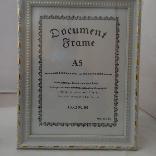 WOODEN FRAME A5 WHITE/GOLD