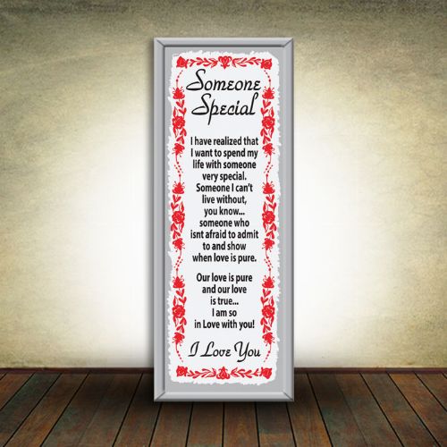 Large/Long Glass/Mirror Plaque - Someone Special