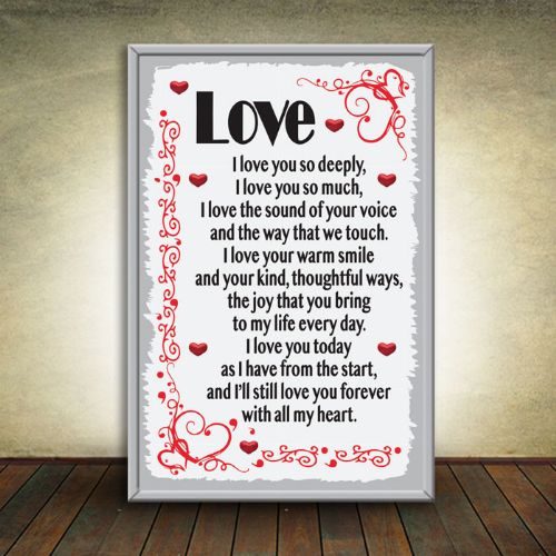 Large Glass/Mirror Plaque - Love