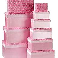 GIFT BOX ET OF 10 PINK