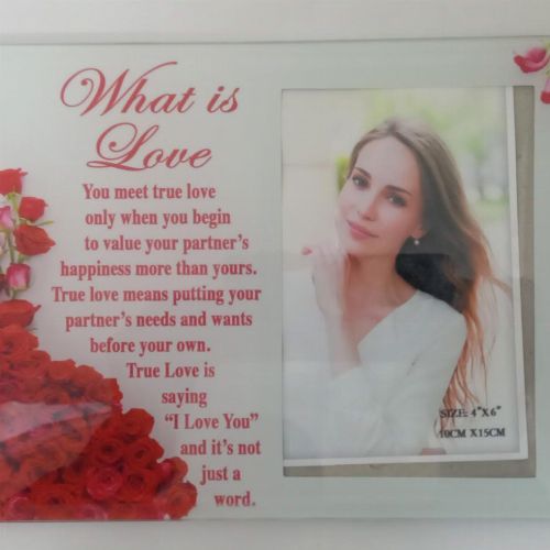 PLAQUE WITH PHOTO WHAT IS LOVE