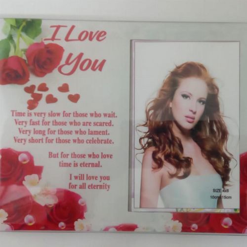 PLAQUE WITH PHOTO  I LOVE YOU