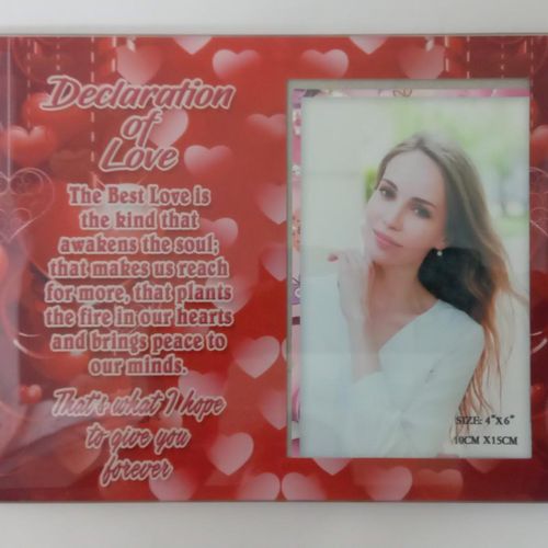 PLAQUE WITH PHOTO   DECLARATION OF LOVE