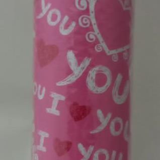 GIFTWRAP PINK/RED ILOVE YOU