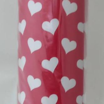 GIFTWRAP RED/WHITE HEARTS
