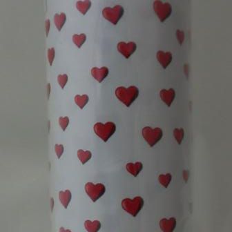 GIFTWRAP WHITE WITH RED SMALL HEARTS