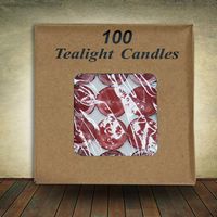 100 Red Tealight Candle - Round
