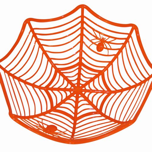 Halloween Sider Web Basket - Orange