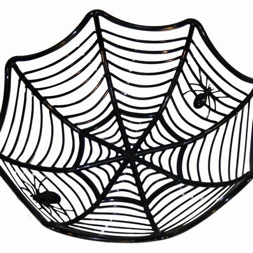 Halloween Spider Web Basket - Black