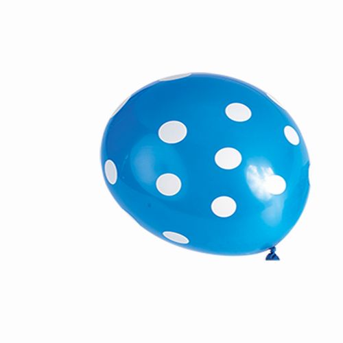 Printed Balloons 12'S Blue/White Dotted
