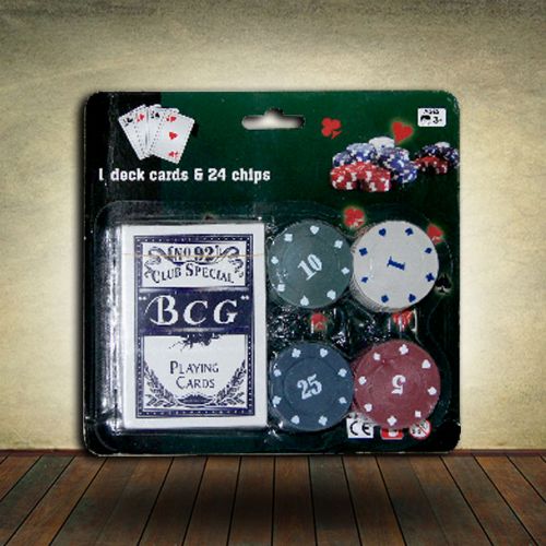 Cards and 24 Chips - Poker Pack