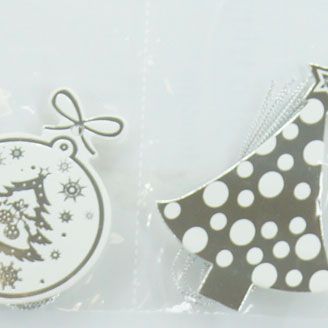 Xmas Sliver Tags Pack of 24