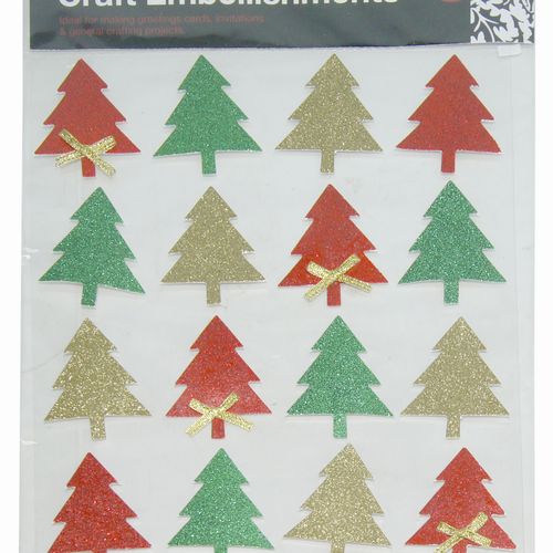 Christmas Glitter Stickers Assorted