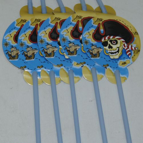 Pirate straws packet of 10