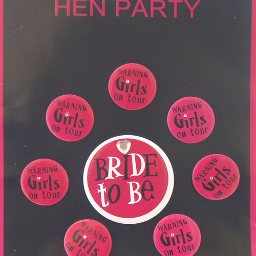 Hen Party Badges 8 pcs
