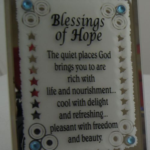Blessing of Hope Mirror Message plaque