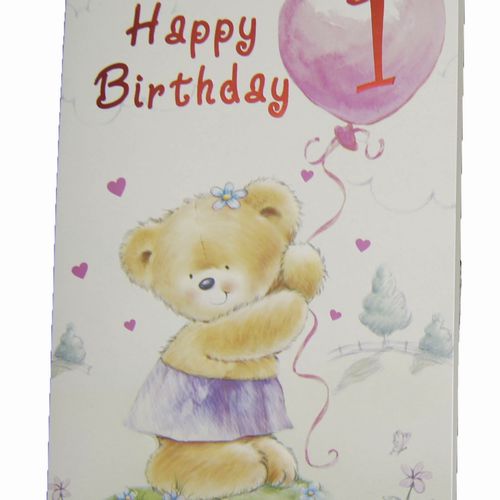 Happy Birthday 1 Year Greeting Cards (5)