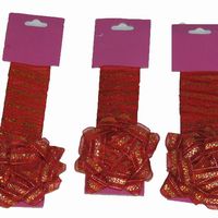 material Bow and Ribbon Pack of 3