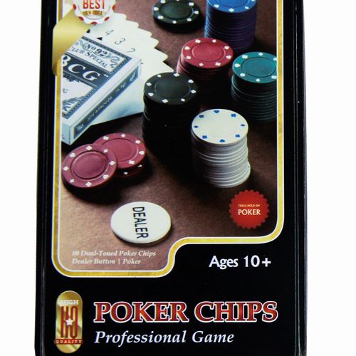 Game of poker with chips age 10 plus