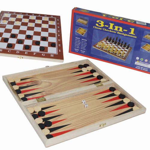3 in 1 Chess/Checkers/Backgammon games