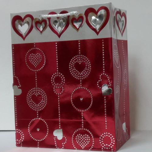 GIFTBAG D/RED/SILVER