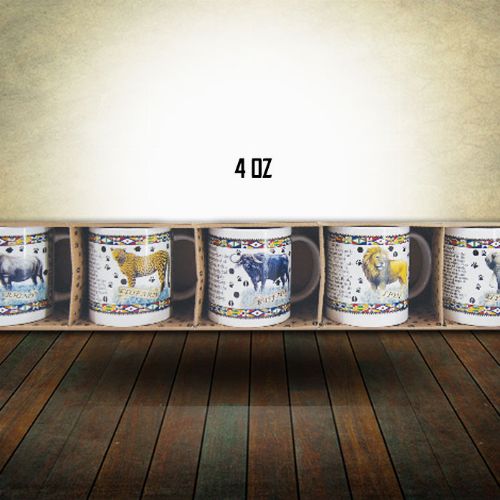 4oz Big Five Set of Mugs (Small Mugs)