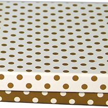 GIFT BOX WITH DOTS GOLD/WHITE