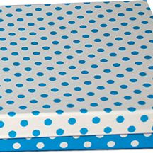 GIFT BOX WITH DOTS BLUE/WHITE