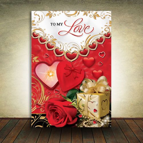 Valentine's Cards 5 in a Pack - For the Love