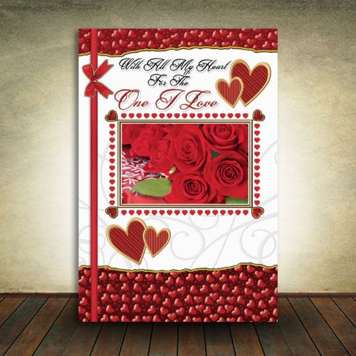 Valentine's Cards 5 in a Pack - With all my heart