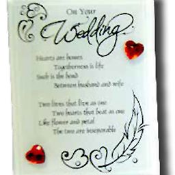 Glass Plaque ON YOUR WEDDING