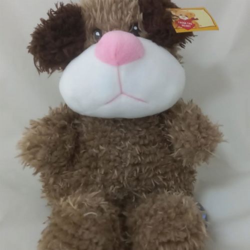 BROWN TEDDY WITH PINK NOSE