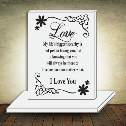 Small Glass Plaque with Stand - Love