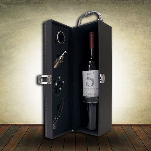 Wine Gift Box - 5 Piece - Black