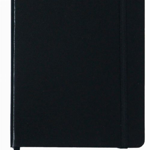 NOTEBOOK A5 W/ELASTIC PVC PAPER COVER BLACK