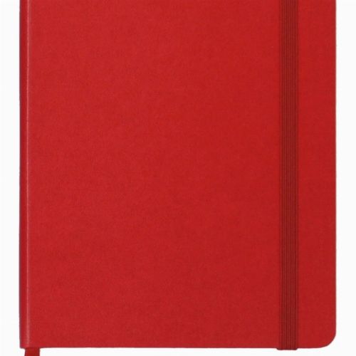 NOTEBOOK A5 W/ELASTIC PVC COVER RED