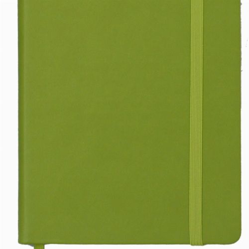 NOTEBOOK A5 PU COVER LIME GREEN 