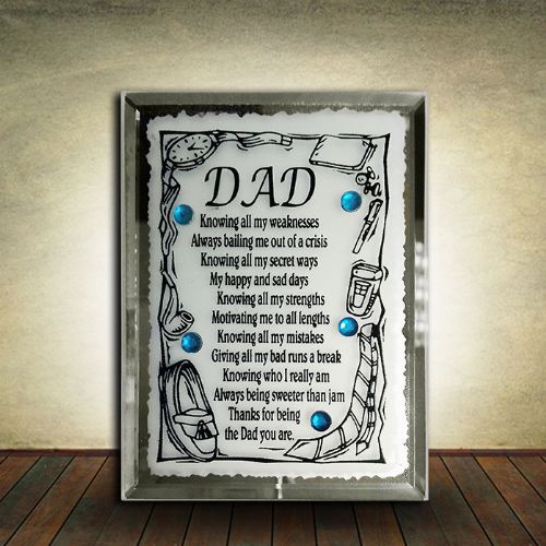 Small Glass Mirror Plaque - DAD
